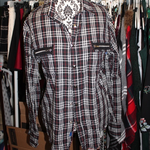 tripp plaid button down - Picture 2 of 4